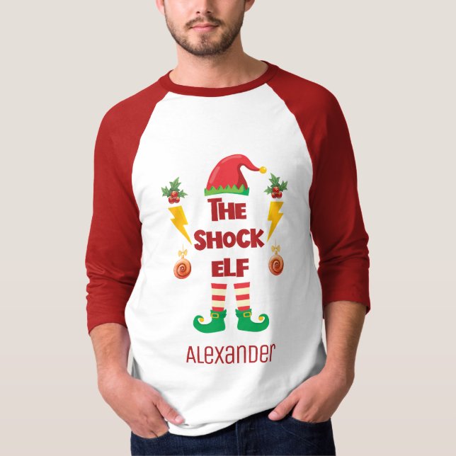 Camiseta Nome do outfit de natal correspondente à família d (Frente)