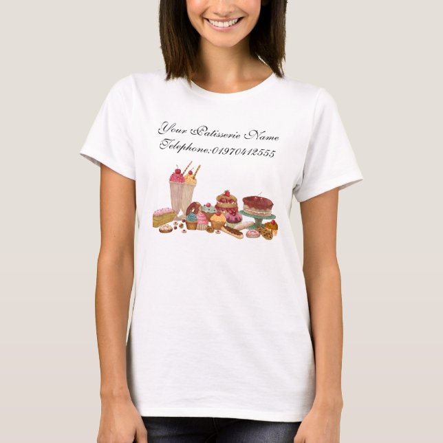 Camiseta Nome do Patisserie - personalize seu texto aqui (Frente)