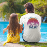 Camiseta Nome do Pocket de Reunião da Família Personalizada<br><div class="desc">Legal camisetas de férias da família para um pai, mãe, irmã e irmão vestirem num cruzeiro da ilha. Apresenta belas palmeiras em frente a um pôr do sol bonito rosa da praia. Camisetas personalizadas perfeitas para sua viagem de verão ao mar. Personalize com seu nome no texto de reunião da...</div>