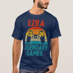 Camiseta Nome do presente EZRA Geek de jogos personalizado 