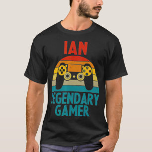 Camiseta Nome do presente IAN Nascimento do Geek de jogos e