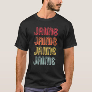 Camiseta Nome do presente JAIME Versão Personalizada Retro