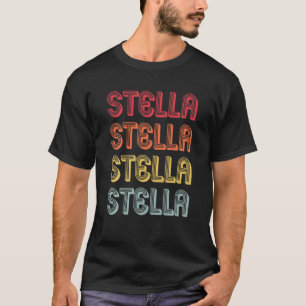 Camiseta Nome do presente STELLA Retro Vintage Personalizad