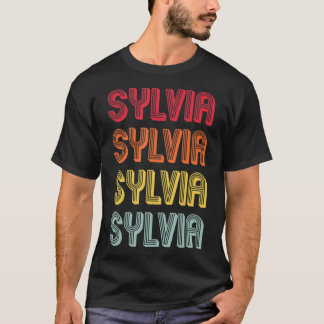 Camiseta Nome do presente SYLVIA Personalizado Retro Vintag
