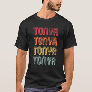 Camiseta Nome do presente TONYA Personalizado Retro Vintage