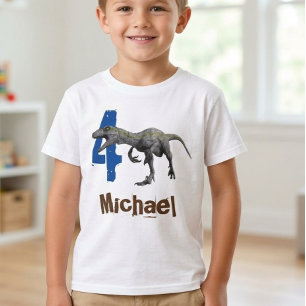 Camiseta Nome do Raptor Idade Dinossauro Idade Jurássica