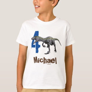 Camiseta Nome do Raptor Idade Dinossauro Idade Jurássica