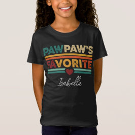 Camiseta Nome do Script Moderno Simples Retro Favorito do V