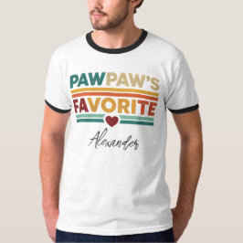 Camiseta Nome do Script Moderno Simples Retro Favorito do V