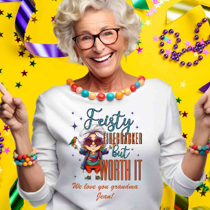 Camiseta Nome do Sentimento da Avó Sassy Personalizada