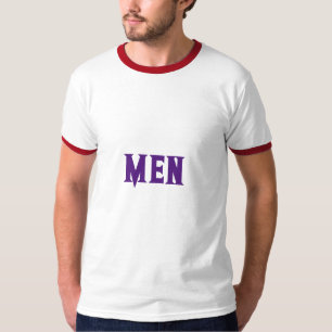 Camiseta Nome do Texto do Homem Personalizado com Cor Roxo 