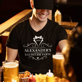 Camiseta Nome do Tie Tuxedo do Partido do Bachelor