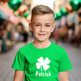 Camiseta Nome do Trevo de Kelly Verde St Patricks Meninos