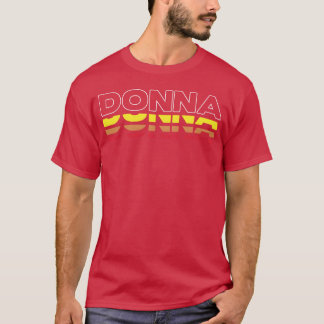 Camiseta Nome Donna Divertido Vintage Pôr do Sol Donna engr