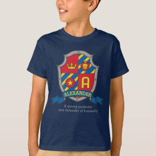 Camiseta Nome dos rapazes Alexander e significado do escudo