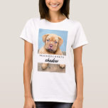 Camiseta Nome e foto do seu cachorro | Mamãe Canina Orgulho<br><div class="desc">Se você é um dono de estimação orgulhoso que sente que seu cachorro é família,  esta é a camisa para você! A camisa diz "orgulhosa mãe de cachorro" e tem um lugar para você personalizar com o nome e a foto do seu próprio cachorro.</div>