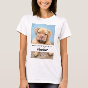 Camiseta Nome e foto do seu cachorro   Mamãe Canina Orgulho
