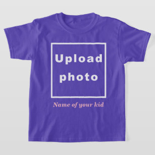 Camiseta Nome e foto do seu filho em T-Shirt para crianças 