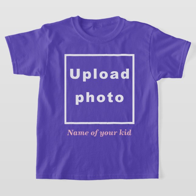 Camiseta Nome e foto do seu filho em T-Shirt para crianças  (Postura )