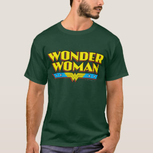 Camiseta Nome e logotipo da Mulher Maravilha