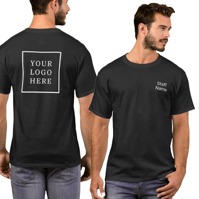 Camiseta Nome e logotipo do funcionarios Empresa traseira (Criador carregado)