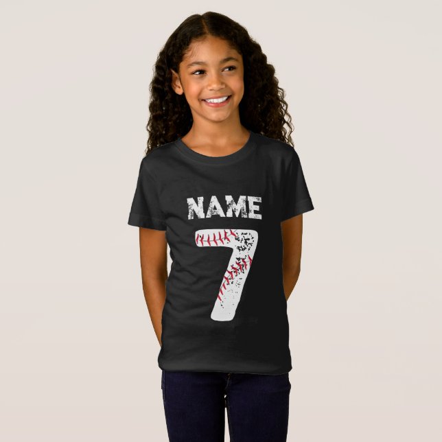 Camiseta Nome e número 7 Baseball, Equipe Baseball (Frente Completa)