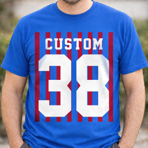 Camiseta Nome e Número de Espírito de Equipe Personalizado