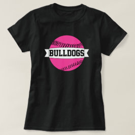 Camiseta Nome e número do jogador de beisebol/Softball rosa