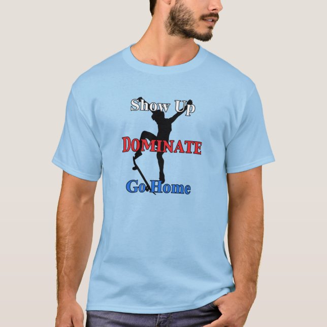 Camiseta Nome e Número no Skateboarder Seriamente Traseiro (Frente)