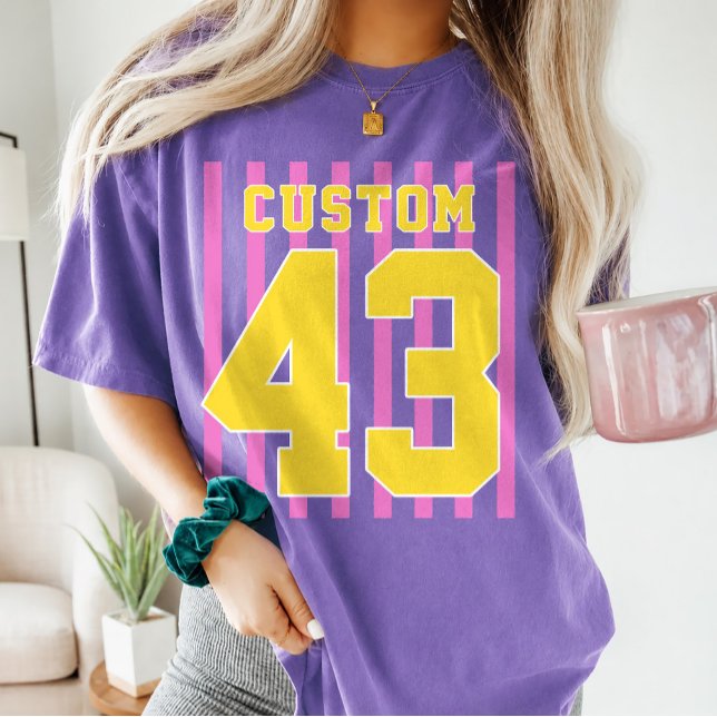 Camiseta Nome e Número Personalizado da Equipe de Futebol d (Criador carregado)