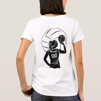 Camiseta Nome e número personalizados do jogador de vôlei p