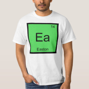 Camiseta Nome Easton Química Elemento Tabela Periódica