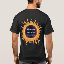Camiseta Nome Eclipse Solar Total Aquarela Ousada