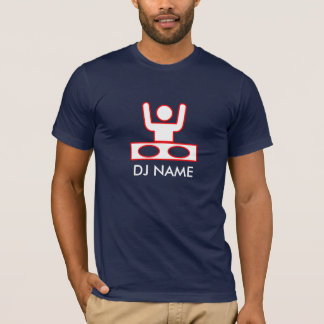 Camiseta Nome editável customizável do disco-jóquei do