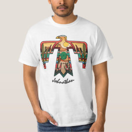 Camiseta Nome editável Native American Desert Thunderbird
