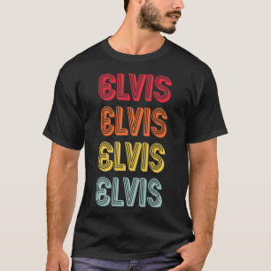 Camiseta Nome ELVIS Personalizado Funny Retro Vintage Birth