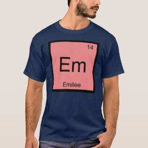 Camiseta Nome Emilee Elemento Químico Tabela Periódica