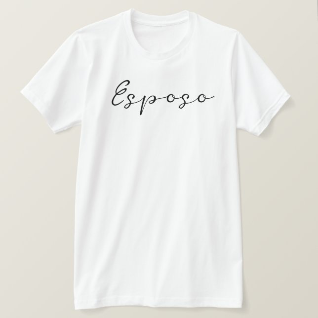 Camiseta Nome espanhol Esposo (Marido) Simples, Elegante (Frente do Design)