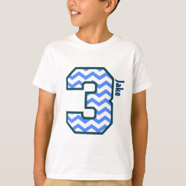Camiseta Nome feito sob encomenda de três anos V01F do