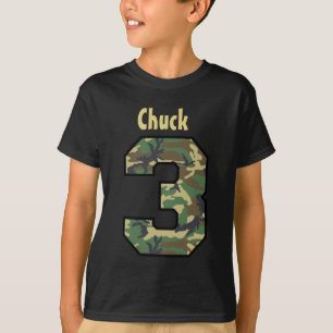 Camiseta Nome feito sob encomenda de três anos V07C1 de