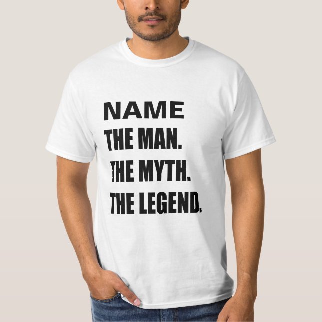 Camiseta Nome feito sob encomenda o homem o mito o shir (Frente)