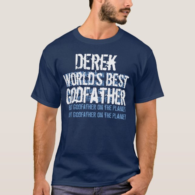 Camiseta Nome feito sob encomenda V020 do melhor padrinho (Frente)