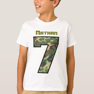 Camiseta Nome feito sob encomenda V033 de Camo do 6o