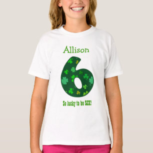Camiseta Nome feito sob encomenda V08 do número do trevo d