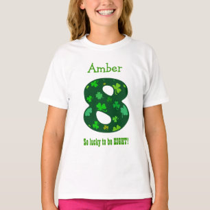 Camiseta Nome feito sob encomenda V10 do número do trevo d