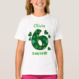 Camiseta Nome feito sob encomenda V18 do número do trevo d