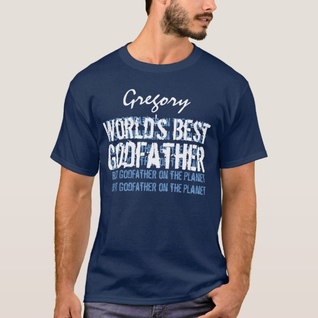 Camiseta Nome feito sob encomenda V33 do melhor padrinho do (Frente)