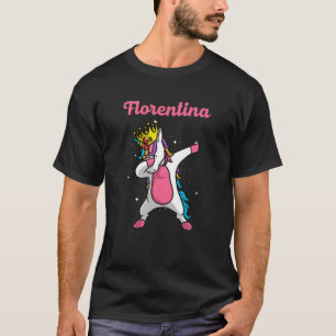 Camiseta Nome FLORENTINA Nome Personalizado Bloco de Aniver