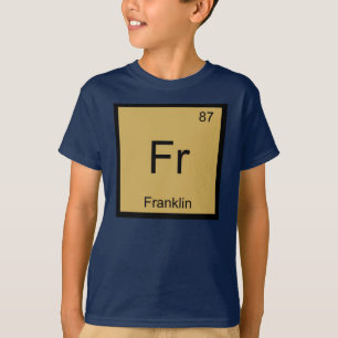 Camiseta Nome Franklin Química Elemento Tabela Periódica