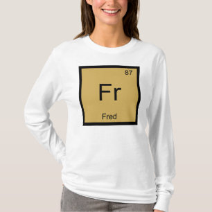 Camiseta Nome Fred Elemento Químico Tabela Periódica